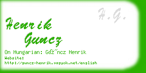 henrik guncz business card